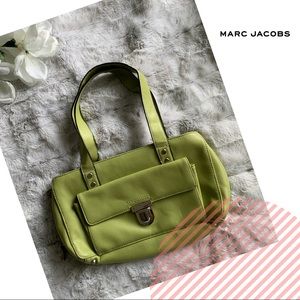 MARC JACOBS SAGE GREEN LEATHER HANDBAG